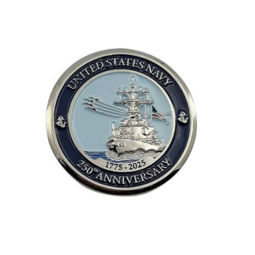 Navy 250th Anniversary Coin - Silver