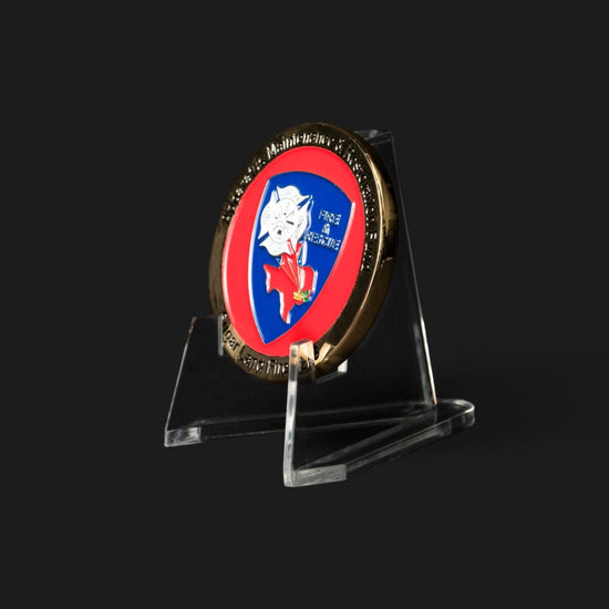 Clear PVC Challenge Coin Easel Stands | Command Challenge Coins